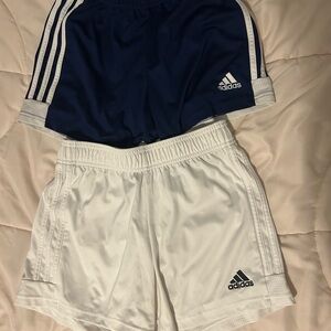 Adidas Navy and White Shorts Set